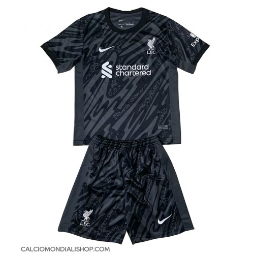 Maglie da calcio Liverpool Portiere Prima Maglia Bambino 2024-25 Manica Corta (+ Pantaloni corti)